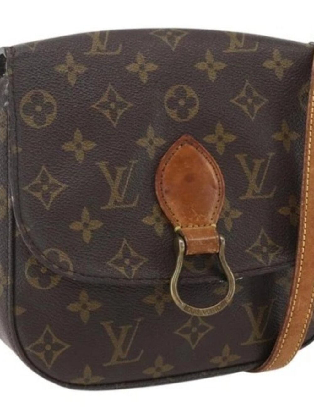LOUIS VUITTON Monogram Saint Cloud MM Shoulder Bag M51243 LV Auth 166373 - Picture 1 of 16
